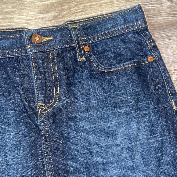 Gap dark wash mini jean skirt size 1 - Picture 3 of 11